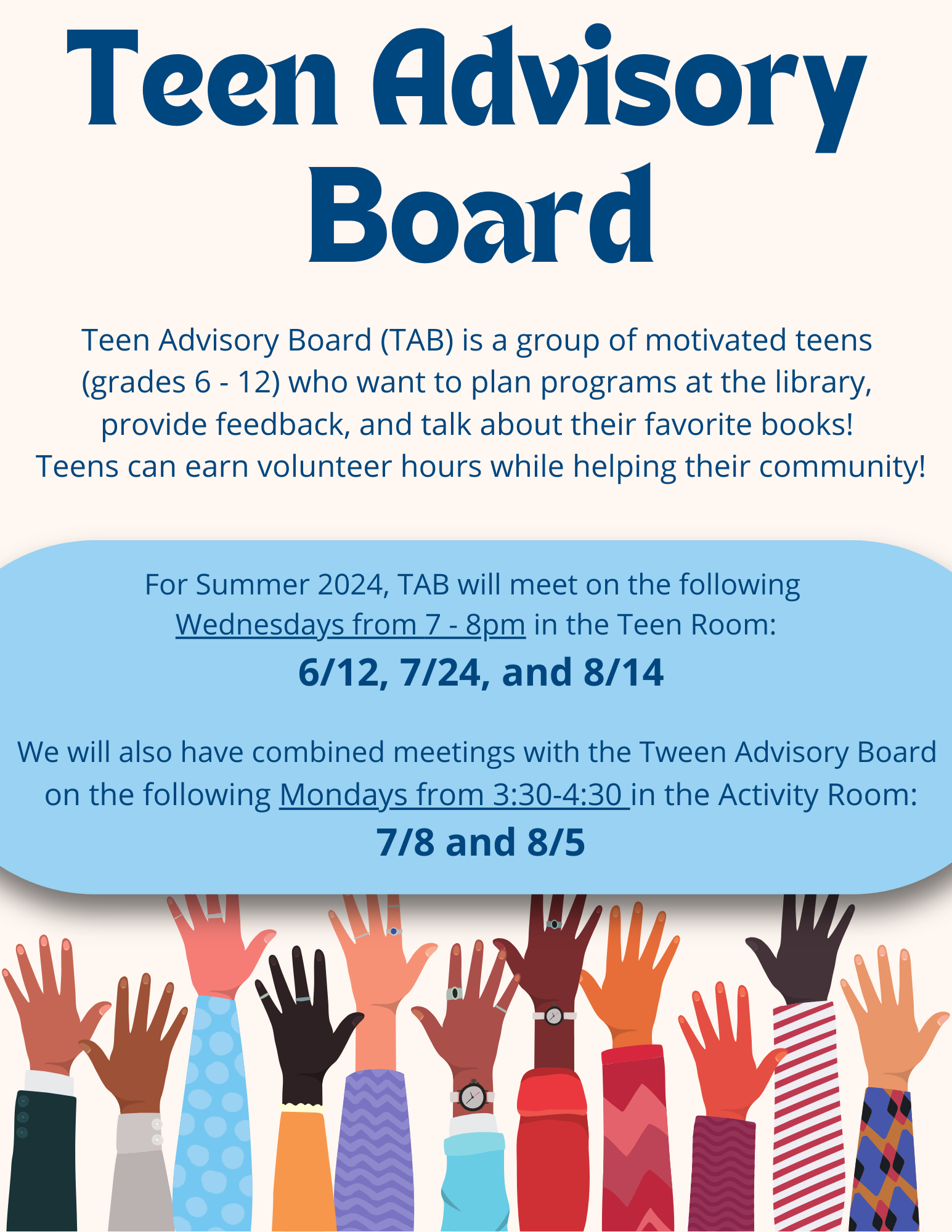 Teen Advisory Board Flier