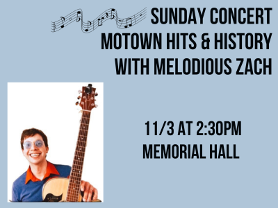 Motown Hits and History with Melodious Zach