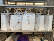 adult crafts-to-go bags ready for pickup