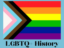 lgbtq+ history with pride flag