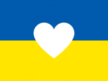 flag of ukraine with a heart