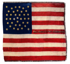 Grand Army of the Republic 38-star flag, General William Bartlett Post, Andover, Massachusetts Primary tabs