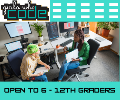 girls who code open to 6 - 12th graders