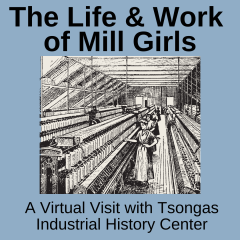 drawing of girls working in cotton factory