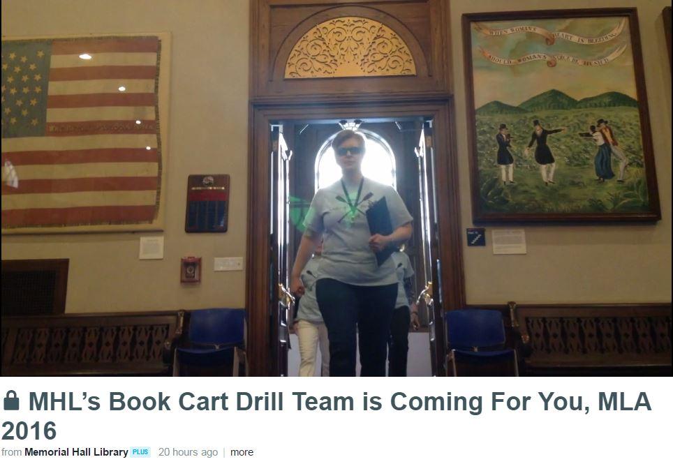 MHL's 2016 Book Cart Drill Team