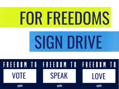 For freedoms sign drive