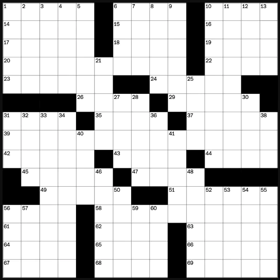 Blank crossword puzzle grid