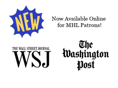 New! Access to WSJ and WaPo Online with your MHL Card!