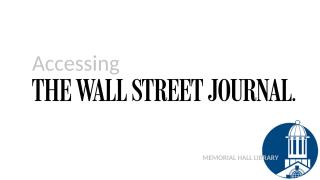 Access the Wall Street Journal with your library card